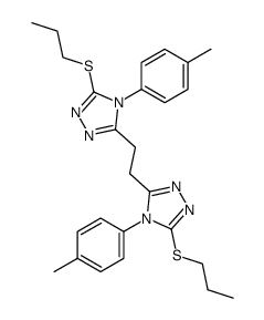 1,2-Bis(4-(4-methylphenyl)-5-n-propylmercapto-1,2,4-triazol-3-yl)ethane Structure