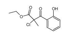 o-(2-carbethoxy-2-chloropropionyl)phenol结构式