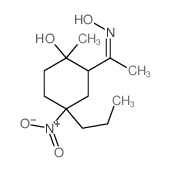 2-(N-hydroxy-C-methyl-carbonimidoyl)-1-methyl-4-nitro-4-propyl-cyclohexan-1-ol Structure