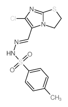 Benzenesulfonic acid,4-methyl-,2-[(6-chloro-2,3-dihydroimidazo[2,1-b]thiazol-5-yl)methylene]hydrazide structure