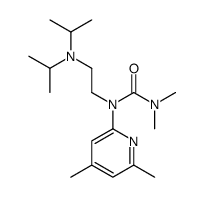N-(2-diisopropylaminoethyl)-N-(4,6-dimethyl-2-pyridyl)-N',N'-dimethylurea structure