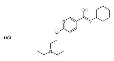 N-cyclohexyl-6-(2-diethylaminoethoxy)pyridine-3-carboxamide hydrochlor ide Structure