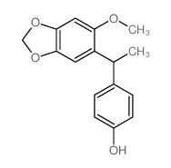 Phenol,4-[1-(6-methoxy-1,3-benzodioxol-5-yl)ethyl]- structure