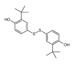 2-tert-butyl-4-[(3-tert-butyl-4-hydroxyphenyl)disulfanyl]phenol结构式