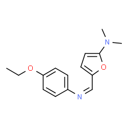 2-Furanamine,5-[[(4-ethoxyphenyl)imino]methyl]-N,N-dimethyl-结构式