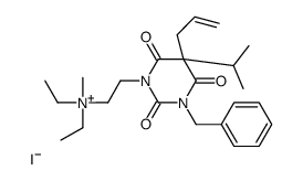 2-(3-benzyl-2,4,6-trioxo-5-propan-2-yl-5-prop-2-enyl-1,3-diazinan-1-yl)ethyl-diethyl-methylazanium,iodide Structure