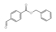 benzoic acid, 4-formyl-, phenylmethyl ester Structure