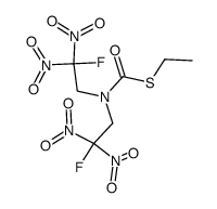S-ethyl N,N-bis-(2-fluoro-2,2-dinitroethyl)thiocarbamate Structure