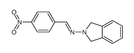 (E)-N-(1,3-dihydroisoindol-2-yl)-1-(4-nitrophenyl)methanimine结构式