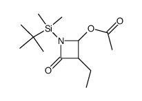 4-acetoxy-1-(tert-butyldimethylsilyl)-3-ethyl-2-azetidinone结构式