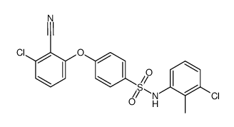 4-(3-chloro-2-cyanophenoxy)-N-(3-chloro-2-methylphenyl)benzenesulfonamide结构式