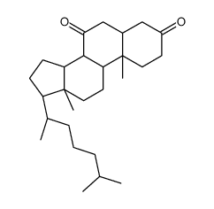 (8R,9S,10S,13R,14S,17R)-10,13-dimethyl-17-[(2R)-6-methylheptan-2-yl]-2,4,5,6,8,9,11,12,14,15,16,17-dodecahydro-1H-cyclopenta[a]phenanthrene-3,7-dione结构式
