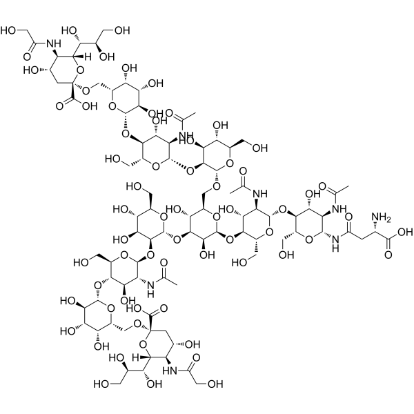 Neu5Gcα(2-6) N-Glycan-Asn Structure
