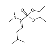 diethyl (1-(dimethylamino)-4-methylpent-1-en-1-yl)phosphonate结构式