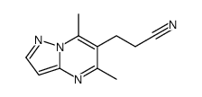 Pyrazolo[1,5-a]pyrimidine-6-propanenitrile, 5,7-dimethyl- (9CI) structure