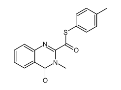 3,4-dihydro-4-oxo-3-methyl-2-quinazolinecarbothioic acid S-p-tolyl ester Structure