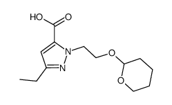 3-ethyl-1-[2-(tetrahydro-2H-pyran-2-yloxy)ethyl]-1H-pyrazole-5-carboxylic acid结构式