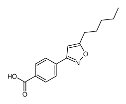 4-(5-pentyl-1,2-oxazol-3-yl)benzoic acid结构式