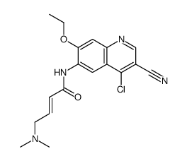(E)-N-(4-chloro-3-cyano-7-ethoxyquinolin-6-yl)-4-(dimethylamino)but-2-enamide结构式