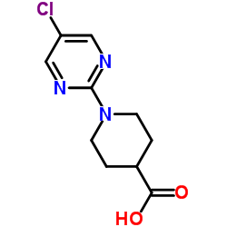 1-(5-Chloro-2-pyrimidinyl)-4-piperidinecarboxylic acid Structure