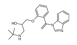 1-[2-[1-(benzimidazol-1-yl)ethenyl]phenoxy]-3-(tert-butylamino)propan-2-ol结构式