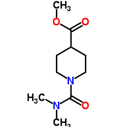 Methyl 1-(dimethylcarbamoyl)-4-piperidinecarboxylate结构式