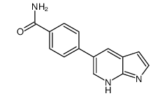 4-(1H-pyrrolo[2,3-b]pyridin-5-yl)benzamide结构式