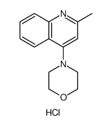 Quinoline, 2-methyl-4-(4-morpholinyl)-, hydrochloride Structure