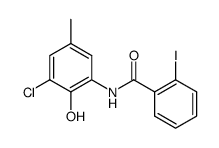 2-iodo-benzoic acid-(3-chloro-2-hydroxy-5-methyl-anilide)结构式