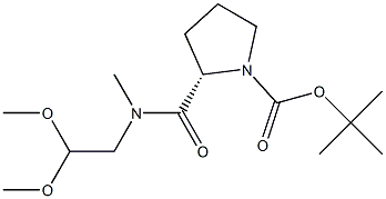 n-boc-l-proline (2,2-dimethoxy-ethyl)-methylamide structure