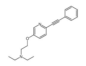 N,N-diethyl-2-[6-(2-phenylethynyl)pyridin-3-yl]oxyethanamine Structure