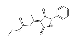 3-(1-phenyl-3,5-dioxopyrazolidine-4-ylidene)butanoate d'ethyle Structure