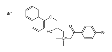 [2-(4-bromophenyl)-2-oxoethyl]-(2-hydroxy-3-naphthalen-1-yloxypropyl)-dimethylazanium,bromide Structure