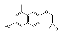 4-methyl-6-(oxiran-2-ylmethoxy)-1H-quinolin-2-one结构式