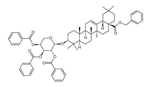 benzyl oleanolate 3-O-2,3,4-tri-O-benzoyl-α-L-arabinopyranoside结构式