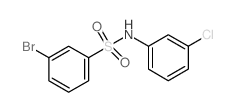 3-Bromo-N-(3-chlorophenyl)benzenesulfonamide Structure