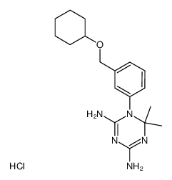 4,6-diamino-1,2-dihydro-2,2-dimethyl-1<3-<(cyclohexyloxy)methyl>phenyl>-s-triazine hydrochloride结构式