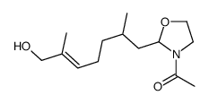 1-[2-[(E)-7-hydroxy-2,6-dimethylhept-5-enyl]-1,3-oxazolidin-3-yl]ethanone Structure