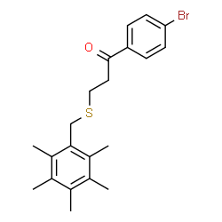 1-(4-BROMOPHENYL)-3-[(2,3,4,5,6-PENTAMETHYLBENZYL)SULFANYL]-1-PROPANONE结构式