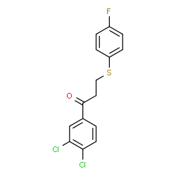 1-(3,4-DICHLOROPHENYL)-3-[(4-FLUOROPHENYL)SULFANYL]-1-PROPANONE Structure