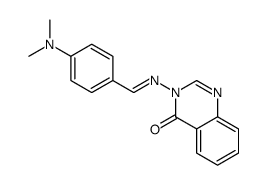 3-[[4-(dimethylamino)phenyl]methylideneamino]quinazolin-4-one Structure