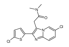 2-[6-chloro-2-(5-chlorothiophen-2-yl)imidazo[1,2-a]pyridin-3-yl]-N,N-dimethylacetamide Structure