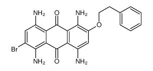 1,4,5,8-tetraamino-2-bromo-6-(2-phenylethoxy)anthracene-9,10-dione结构式
