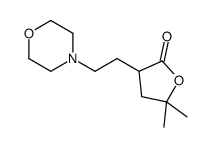 5,5-dimethyl-3-(2-morpholin-4-ylethyl)oxolan-2-one结构式