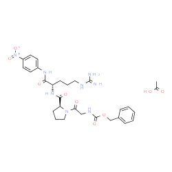 N-[(benzyloxy)carbonyl]glycyl-L-prolyl-N-(p-nitrophenyl)-L-argininamide monoacetate结构式