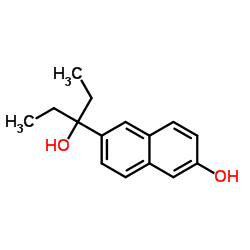 6-(3-Hydroxy-3-pentanyl)-2-naphthol结构式