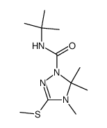 4,5,5-Trimethyl-3-methylsulfanyl-4,5-dihydro-[1,2,4]triazole-1-carboxylic acid tert-butylamide结构式