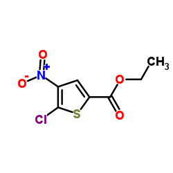 Ethyl 5-chloro-4-nitro-2-thiophenecarboxylate Structure