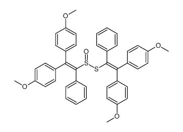 S-(2,2-bis(4-methoxyphenyl)-1-phenylvinyl) 2,2-bis(4-methoxyphenyl)-1-phenylethene-1-sulfinothioate Structure