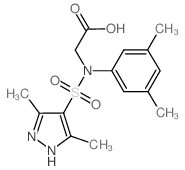 {(3,5-Dimethylphenyl)[(3,5-dimethyl-1H-pyrazol-4-yl)sulfonyl]amino}acetic acid结构式